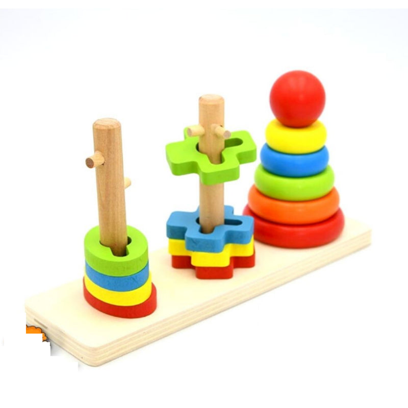 Colourful Educational Rainbow Three Column Shape