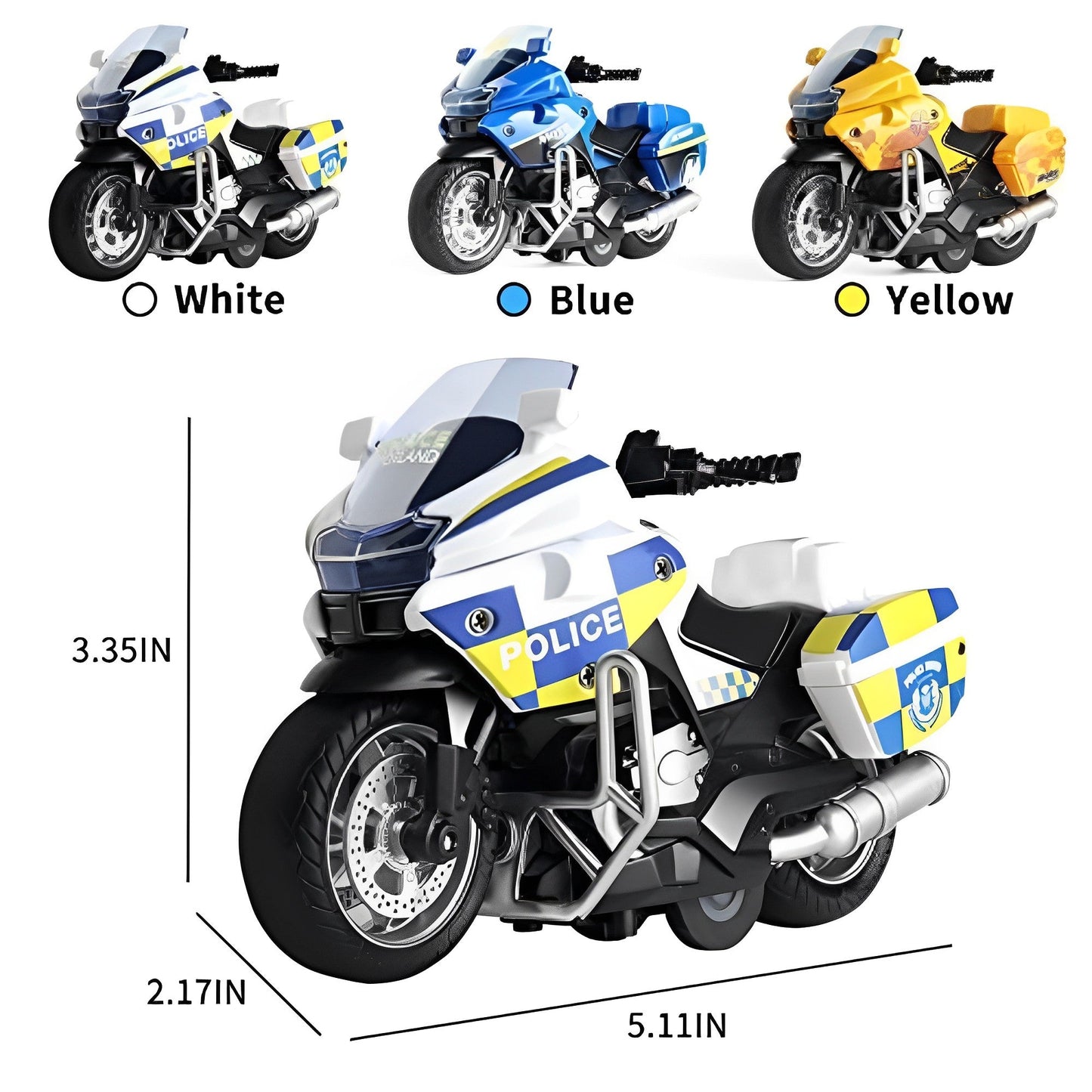 Friction Powered Alloy Die-Cast Motorbike