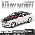 Diecast 1:24 Scale Bentley Mulsanne Alloy Model Car Collection Vehicle Simulation Sound & Light Metal Toy Car Toy For Kids Gift