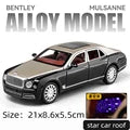 Diecast 1:24 Scale Bentley Mulsanne Alloy Model Car Collection Vehicle Simulation Sound & Light Metal Toy Car Toy For Kids Gift