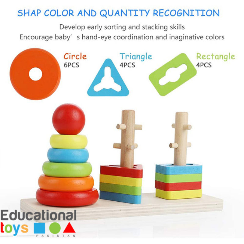 Colourful Educational Rainbow Three Column Shape