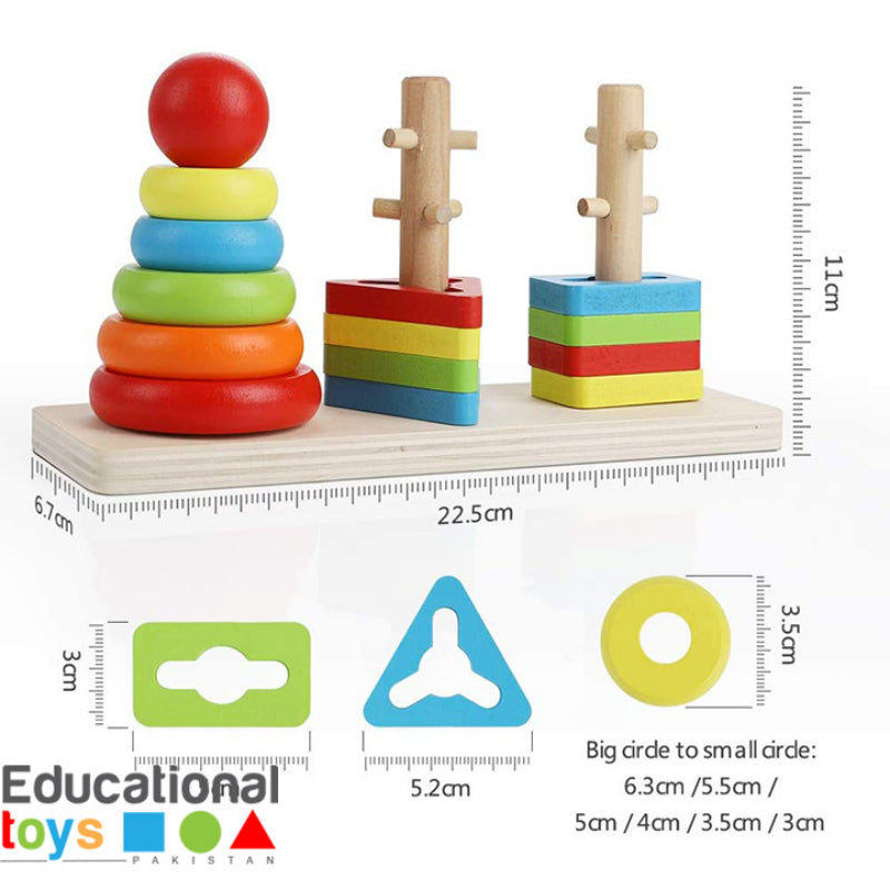 Colourful Educational Rainbow Three Column Shape